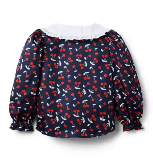 Cherry Collared Top