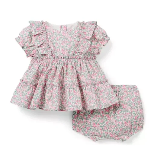 Colleen's Orchard Matching Baby Set Made With Liberty Fabric