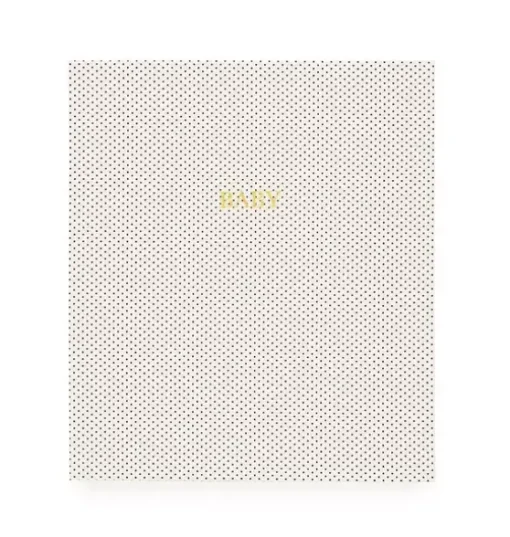Cream and Black Pindot Baby Book