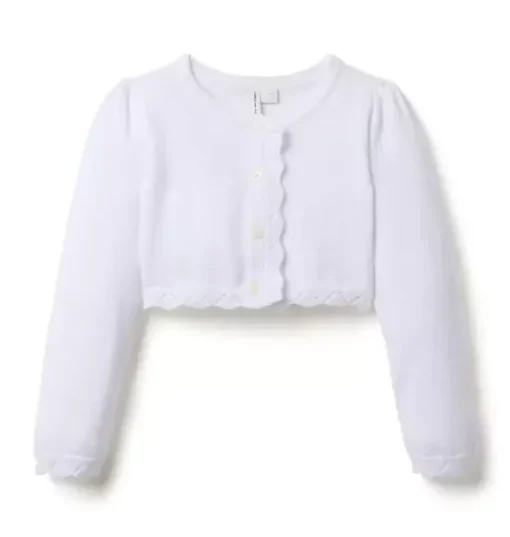 Crochet Trim Cropped Cardigan