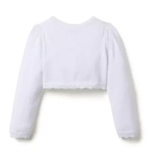 Crochet Trim Cropped Cardigan