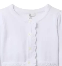 Crochet Trim Cropped Cardigan
