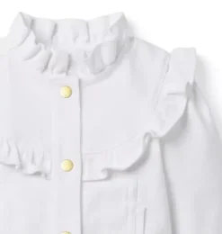 Denim Ruffle Jacket