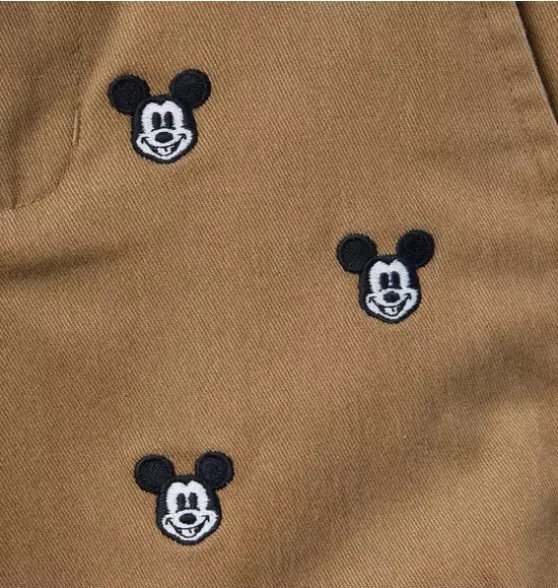 Disney Mickey Mouse Embroidered Twill Short