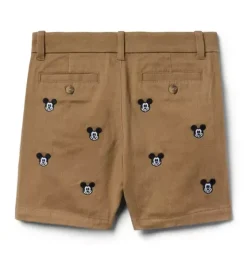 Disney Mickey Mouse Embroidered Twill Short
