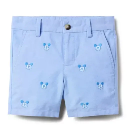 Disney Mickey Mouse Embroidered Oxford Short