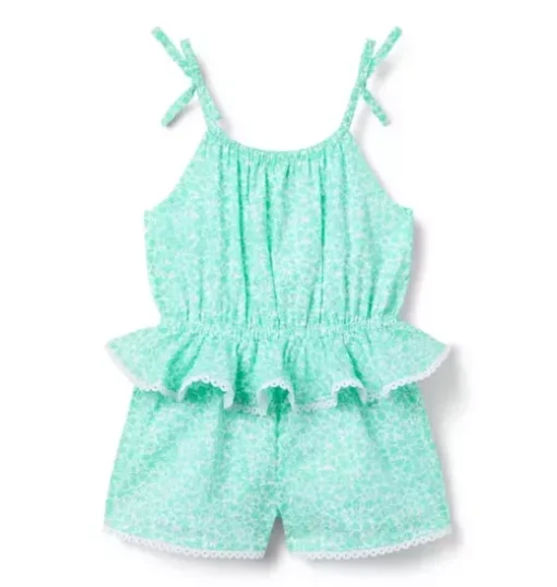 Ditsy Floral Peplum Romper