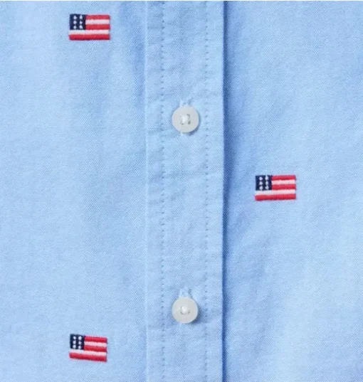 Embroidered Flag Oxford Shirt