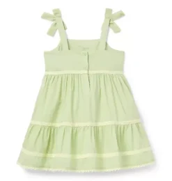 Embroidered Floral Bow Dress