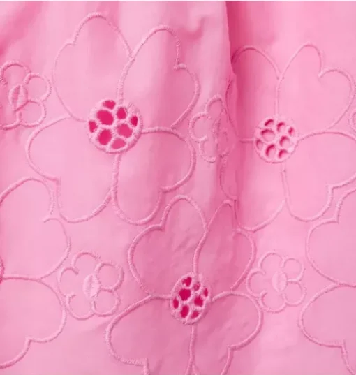 Embroidered Floral Puff Sleeve Dress