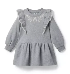 Embroidered French Terry Dress