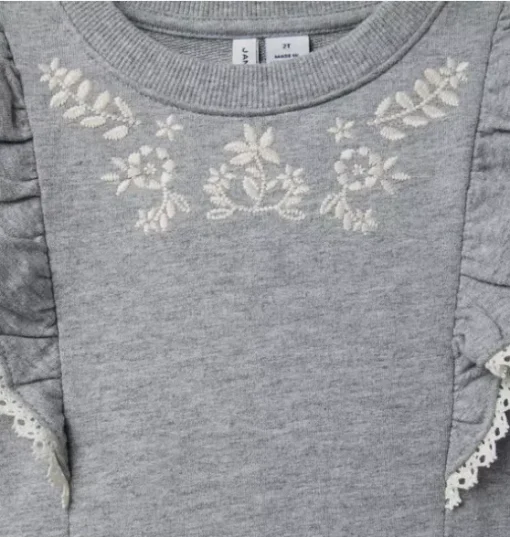 Embroidered French Terry Dress