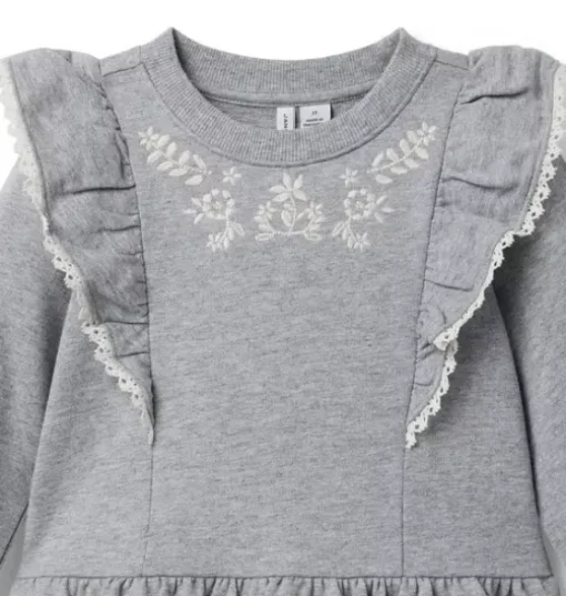 Embroidered French Terry Dress