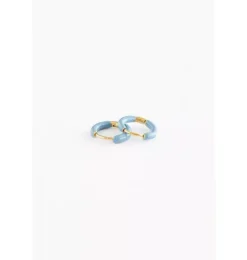 Enamel Hoop Earrings