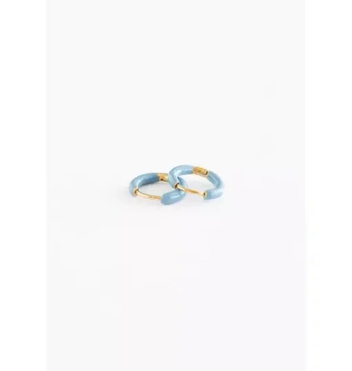 Enamel Hoop Earrings