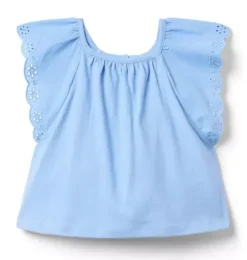 Eyelet Trim Top