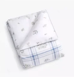 Fleur + Stripe Baby Duvet Set - Ivory