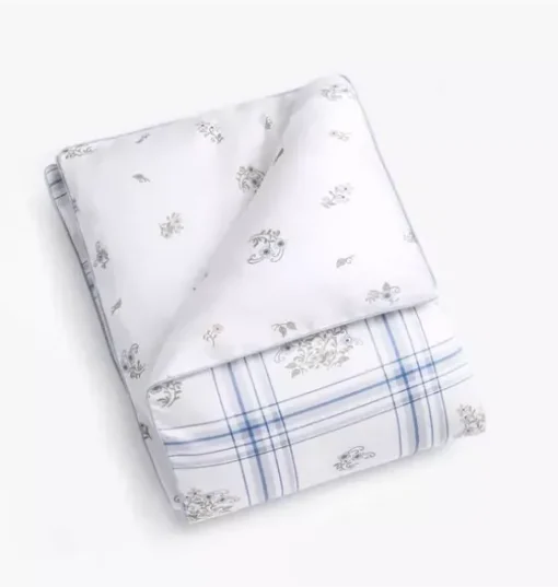 Fleur + Stripe Baby Duvet Set - Ivory