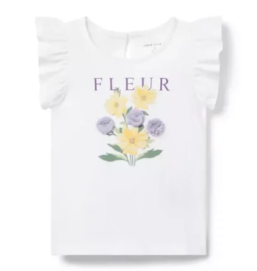 Fleur Ruffle Sleeve Tee