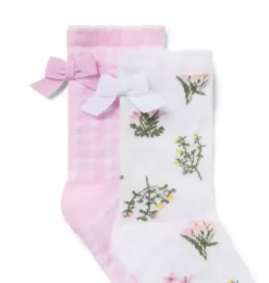 Floral and Gingham Sock 2-Pack