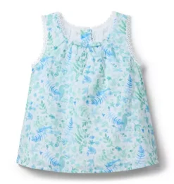 Floral Circle Trim Top