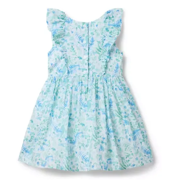 Floral Flutter Sleeve Dress