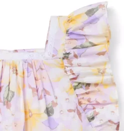 Floral Ruffle Sleeve Top