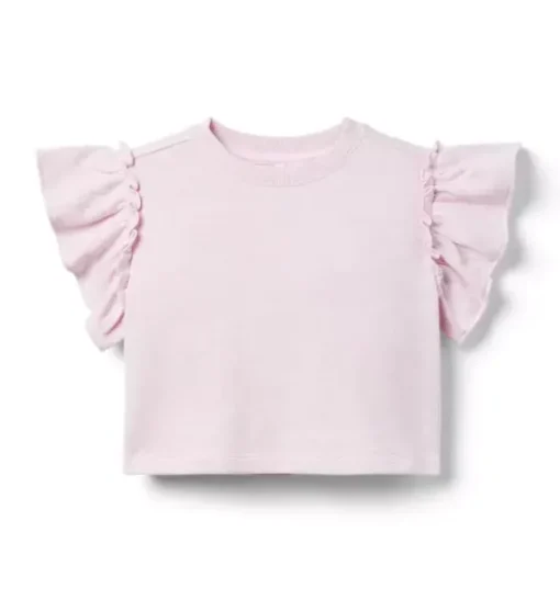 French Terry Ruffle Top