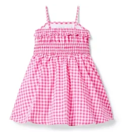 Gingham Smocked Dress