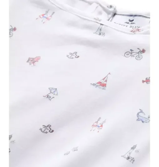 Girl's Twill Amelie Nightgown in Coastal Charms