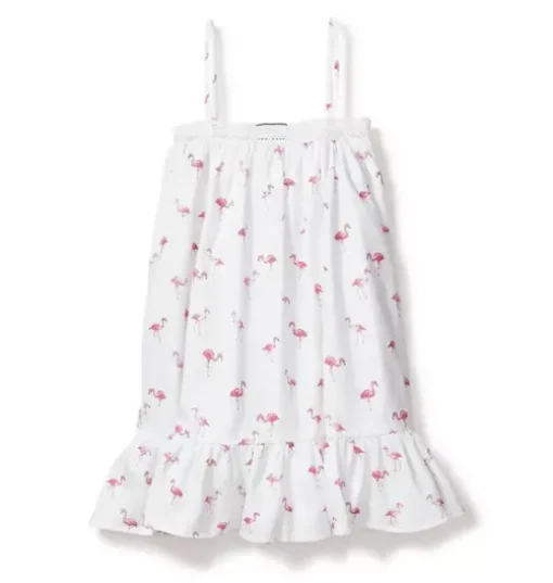 Girl's Twill Lily Nightgown in Flamingos