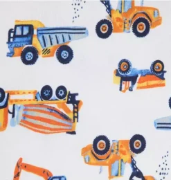 Good Night Pajama In Construction Trucks