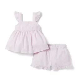 Good Night Ruffle Pajama In Stripe