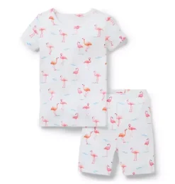 Good Night Short Pajama In Flamingo