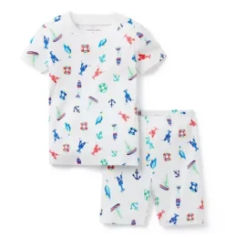Good Night Short Pajama In Nautical Icon