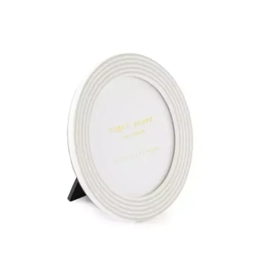 Grey Stripe Round Frame