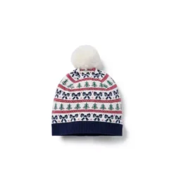 Holiday Fair Isle Pom Beanie