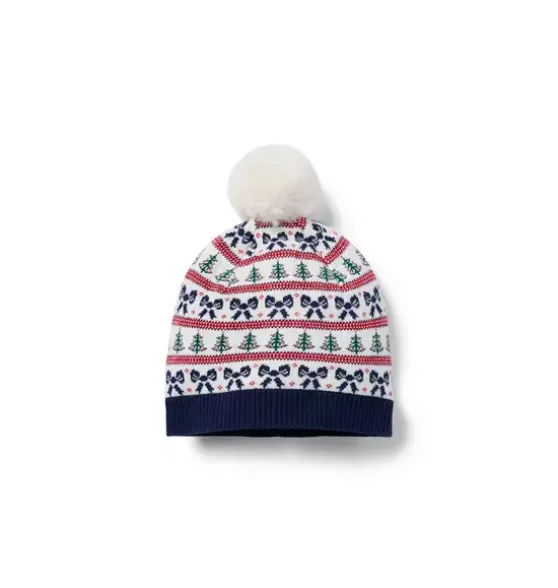 Holiday Fair Isle Pom Beanie