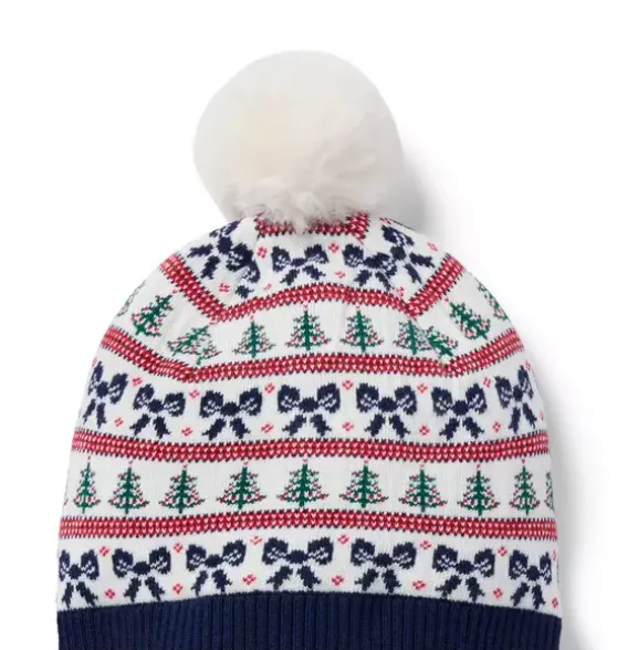 Holiday Fair Isle Pom Beanie