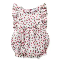 Infants Ruffled Romper in Petite Petals