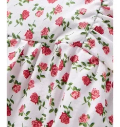Infants Ruffled Romper in Petite Petals