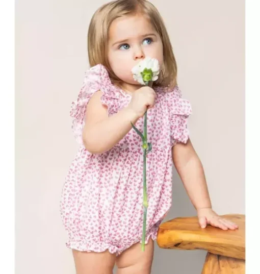 Infants Ruffled Romper in Sweethearts