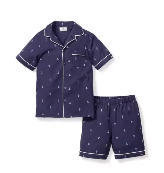 Kid's Short Pajama Set in Portsmouth Anchors