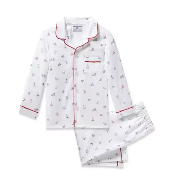 Kid's Twill Pajama Set in Coastal Charms