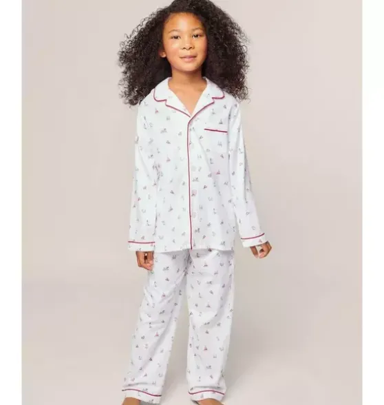 Kid's Twill Pajama Set in Coastal Charms