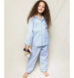 Kid's Twill Pajama Set in La Mer