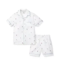Kid's Twill Short Pajama Set in Bateau