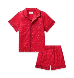 Kid's Twill Short Set in Anchors Away