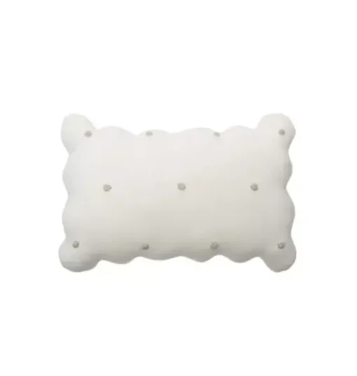 Knitted Cushion Biscuit Ivory