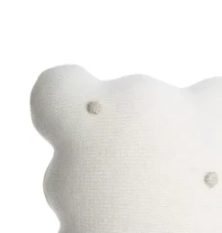 Knitted Cushion Biscuit Ivory